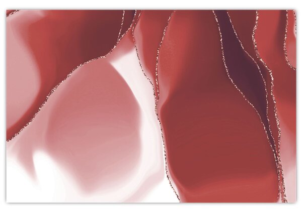 Slika - Crveni apstraktni cvijet N⁰3 (90x60 cm)