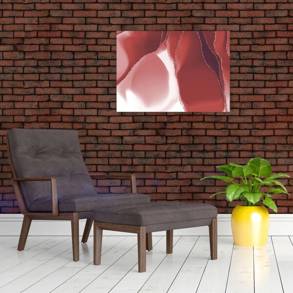 Slika - Crveni apstraktni cvijet N⁰3 (70x50 cm)