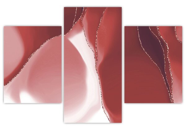 Slika - Crveni apstraktni cvijet N⁰3 (90x60 cm)