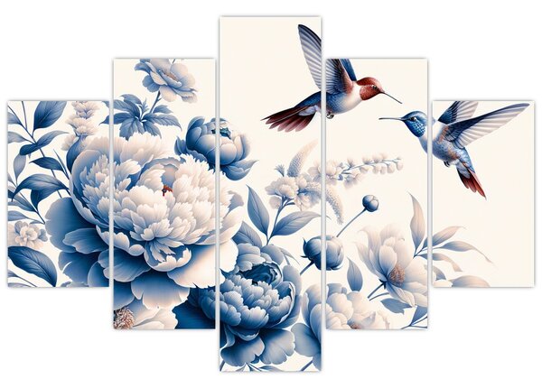 Slika - Kolibri iznad cvijeta (150x105 cm)