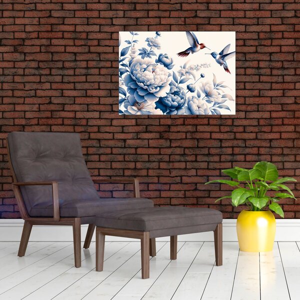 Slika - Kolibri iznad cvijeta (70x50 cm)
