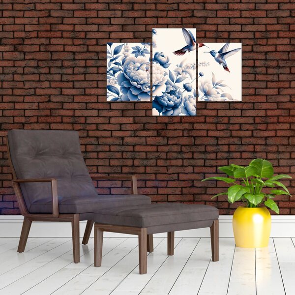 Slika - Kolibri iznad cvijeta (90x60 cm)