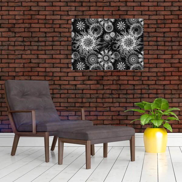 Slika - Crni i bijeli čičak (70x50 cm)
