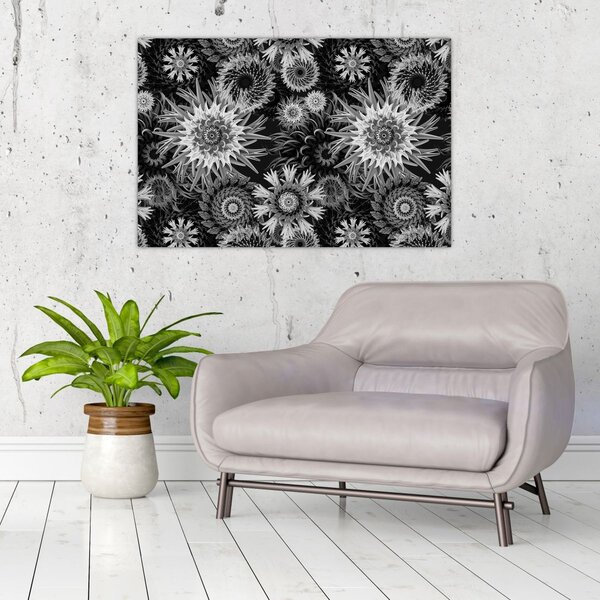 Slika - Crni i bijeli čičak (90x60 cm)