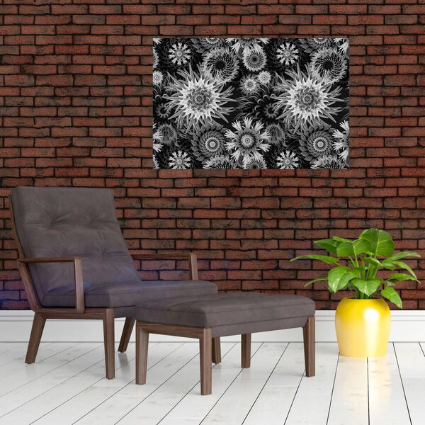 Slika - Crni i bijeli čičak (90x60 cm)