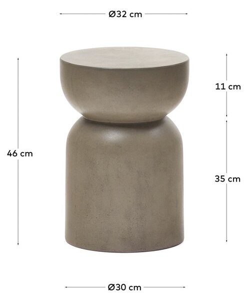 Okrugao vrtni stolić betonski ø 32 cm Garbet – Kave Home