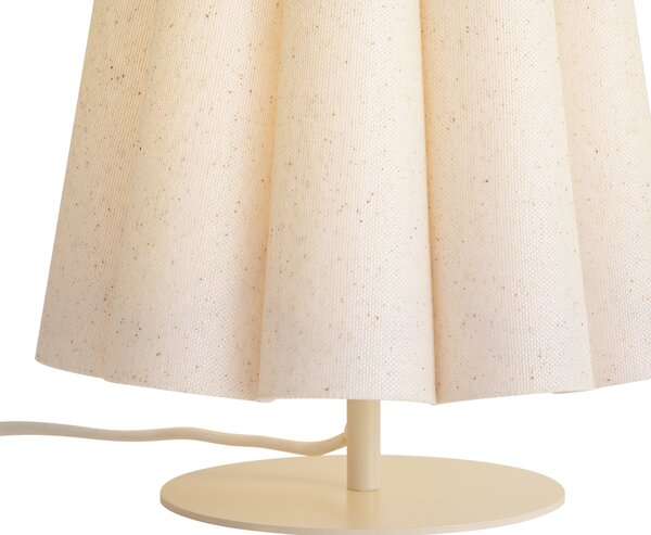 Japandi stolna svjetiljka bež s platnenim sjenilom 22 cm - Jenni