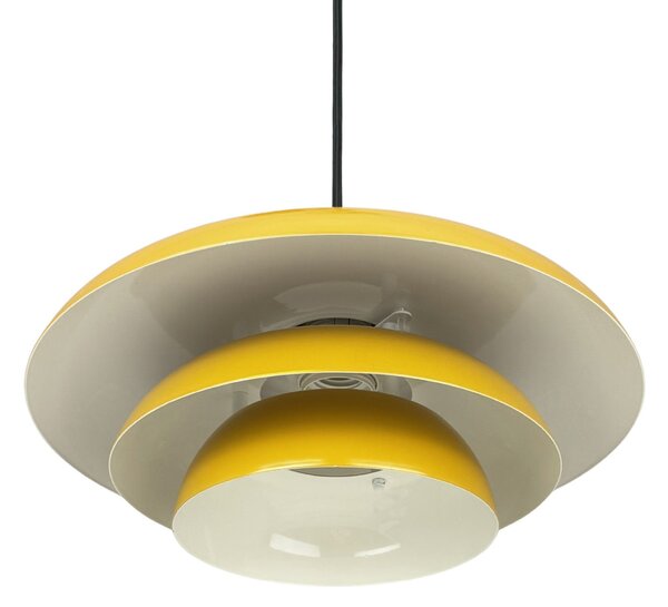 Dyberg Larsen Ava viseća lampa, curry žuta, metal, Ø 31 cm, prigušiva, Žuta, Dnevni boravak/blagovaonica, Metal