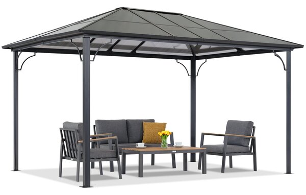 Moderan vrtni paviljon Santiago 3 × 3,6 m Garden Point antracit