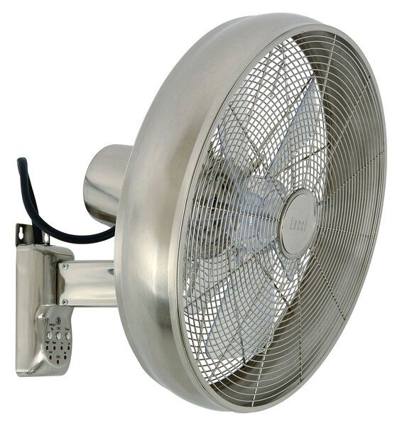 Zidni ventilator Breeze, kromirane boje/prozirni, Ø 41 cm - Beacon Beacon Lighting, Breeze, Metalik, Dnevna soba, Plastika