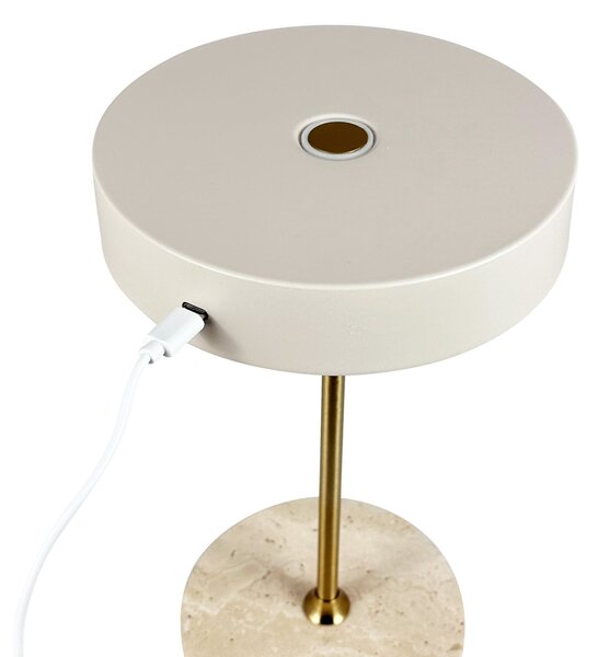 Stolne Lampa Dyberg Larsen, Moonlight, prigušiv, Bež, Dnevna soba, Kamen, Dizajn