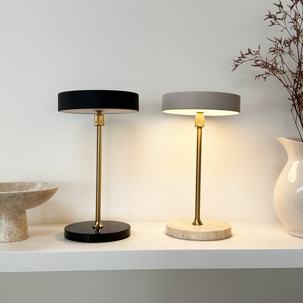 Stolne Lampa Dyberg Larsen, Moonlight, prigušiv, Bež, Dnevna soba, Kamen, Dizajn