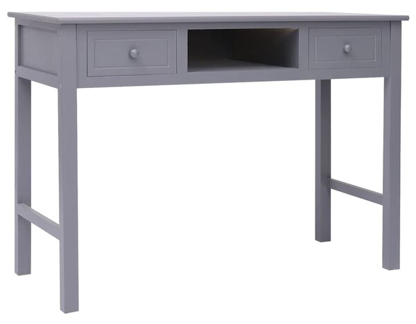 VidaXL Radni stol sivi 108 x 45 x 76 cm od masivnog drva paulovnije