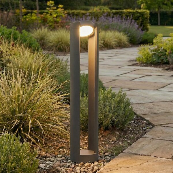 Lucande LED svjetiljka Dylen, siva, metalna, 80 cm, IP65, Crno, Metal