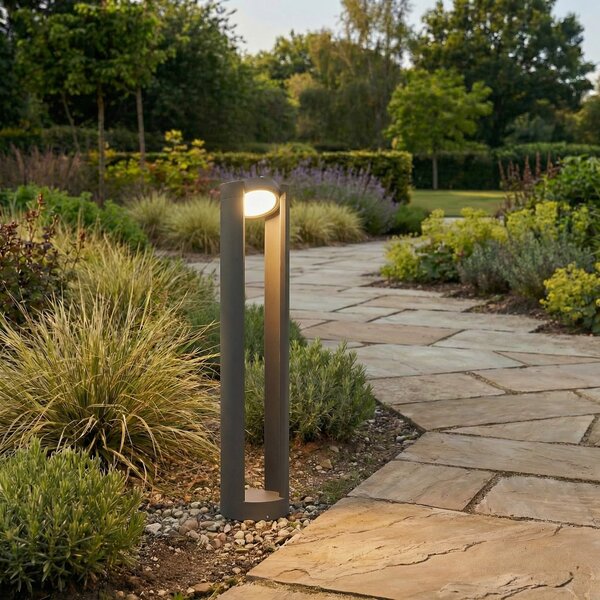 Lucande LED svjetiljka Dylen, siva, metalna, 80 cm, IP65, Crno, Metal