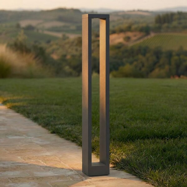 Lucande LED staza Jupp, 90 cm, antracit, metal, IP54, Crno, Aluminij