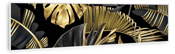 Klarstein Wonderwall Air Art Smart, infracrveni grijač, crni cvijet, 120 x 30 cm, 350 W