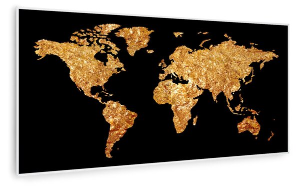 Klarstein Wonderwall Air Art Smart, infracrveni grijač, zlatna karta, 120 x 60 cm, 700 W