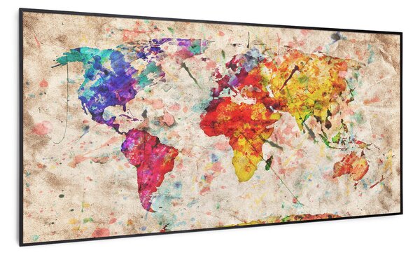 Klarstein Wonderwall Air Art Smart, infracrveni grijač, karta u boji, 120 x 60 cm, 700 W