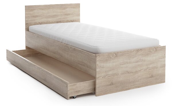 Krevet ELISA 90 x 200 cm, hrast sonoma Podnica: Sa podnicom od letvi, Madrac: Bez madraca