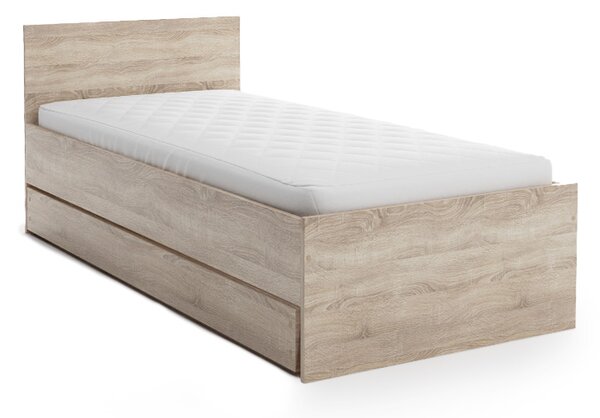 Krevet ELISA 90 x 200 cm, hrast sonoma Podnica: Sa podnicom od letvi, Madrac: Bez madraca