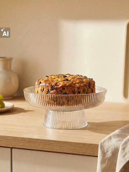 Sinsay - Rebrasta staklena torta-etažera na stalku