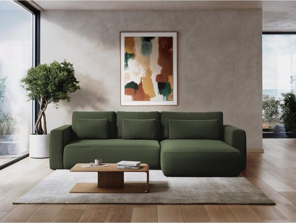 Bež baršunasti sklopiva/s prostorom za odlaganje sofa 238 cm Kapua – Makamii