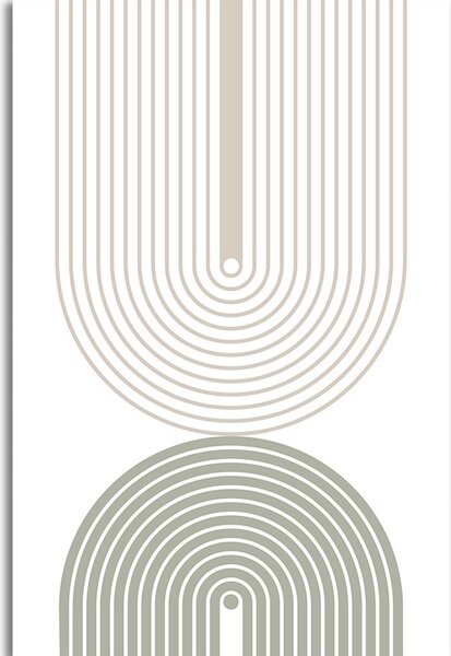 Slika minimalističke duge Mid-Century