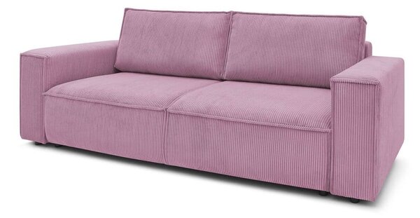 Ružičasta sklopiva sofa od samta 245 cm Nihad – Bobochic Paris