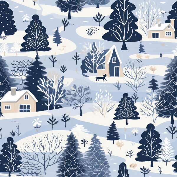 Flanel posteljina SNOWY VALLEY plava Dimenzije posteljine: 70 x 90 cm | 140 x 200 cm