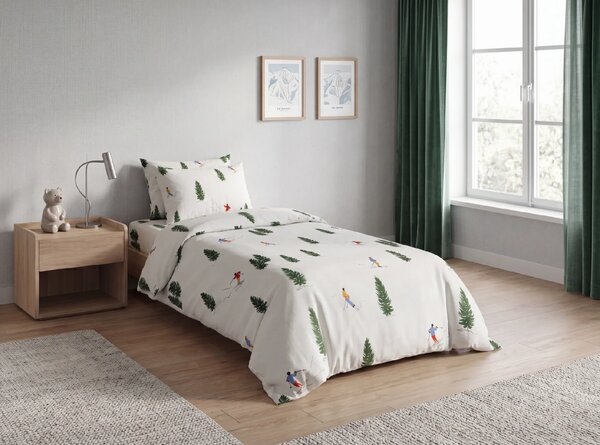 Flanel posteljina SKIORA bež Dimenzije posteljine: 70 x 90 cm | 140 x 200 cm