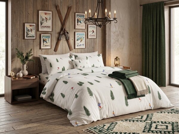 Flanel posteljina SKIORA bež Dimenzije posteljine: 70 x 90 cm | 140 x 200 cm
