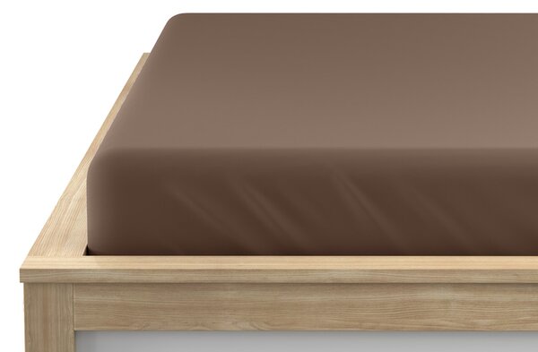 Jersey plahta tamno smedja 200 x 220 cm