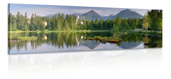 Slika prekrasna planinska panorama kraj jezera