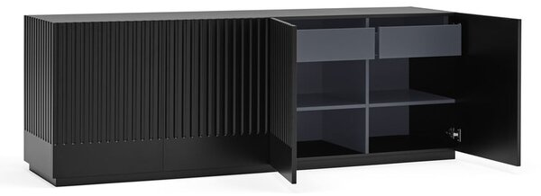 Crna komoda Teulat Doric, širine 200 cm