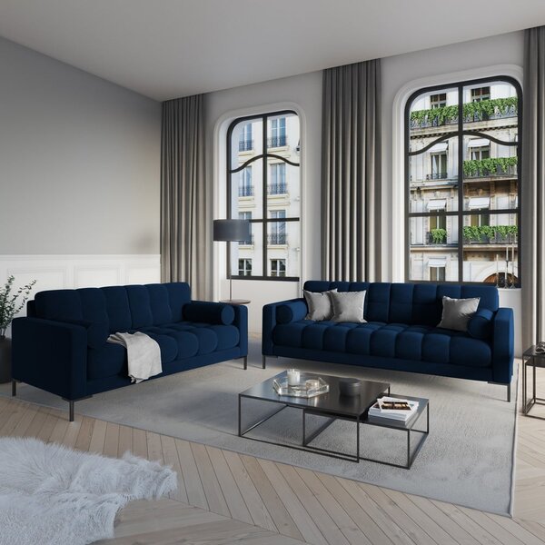 Tamnoplava sofa od baršuna Cosmopolitan Design Bali