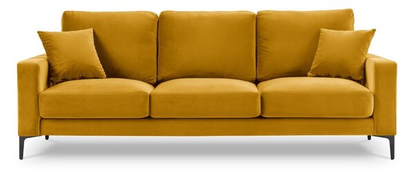 Black Friday - Žuti baršunasti kauč Kooko Home Harmony, 220 cm