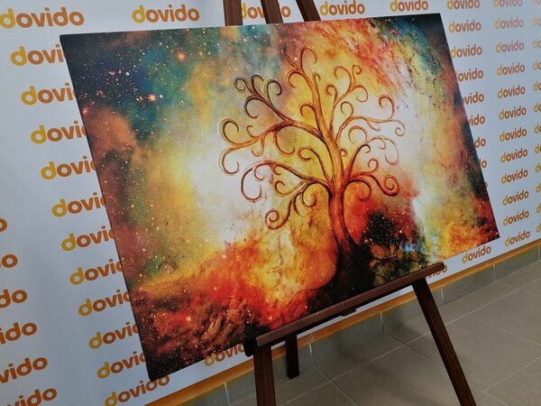Slika drvo života s apstrakcijom svemira
