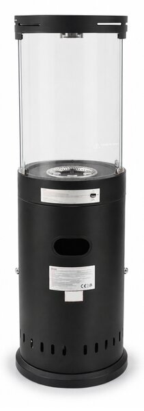 Plinska grijalica za vrt i terasu od 11 kW s efektom plamena – 134 x 41 cm, crna