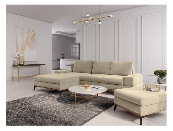 Bež kutna garnitura Windsor & Co Sofas Planet, lijevi kut