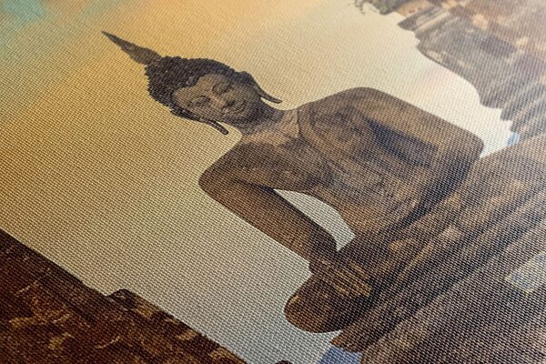 Slika kip Buddhe u parku Sukhothai