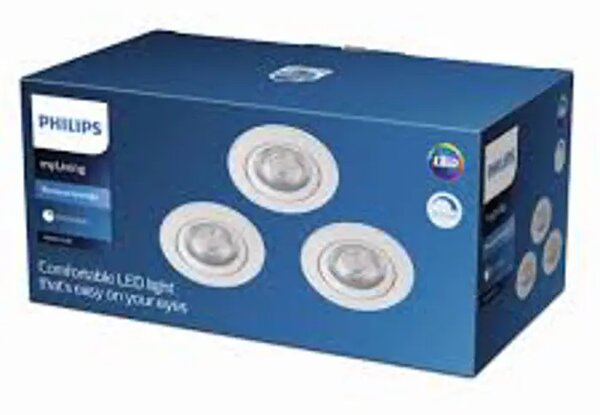 SPARKLE PHILIPS LED downlight SL261 okrugla 070 5W 27K N L (set 3 kom) 8718699755898