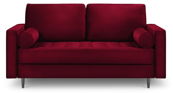 Crvena baršunasta sofa Milo Casa Santo, 174 cm