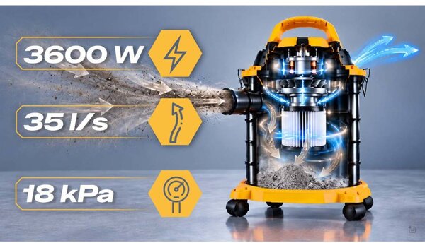 Industrijski usisavač Humberg HM-408 30 l 3600 W za mokro i suho