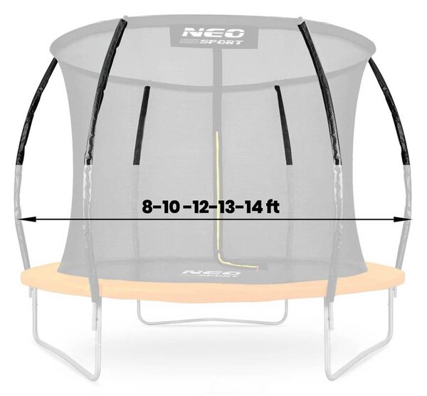 Crni gornji stup za trampolin tipa C Neo-Sport