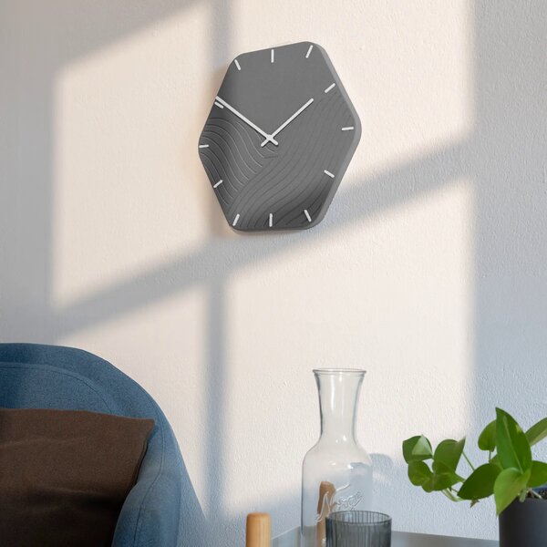 Zidni sat Luxhora Unda Light Grey 11 boja kazaljki
