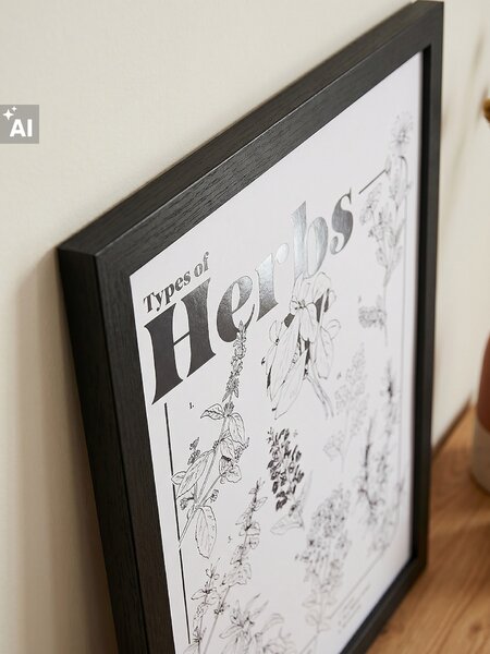 Sinsay - Uokvireni zidni poster s motivom začinskog bilja