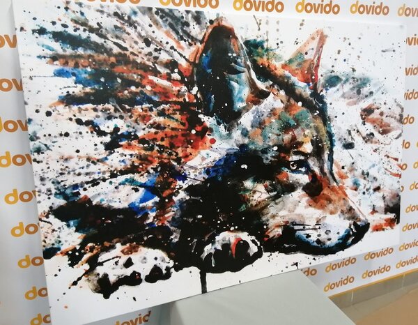 Slika vuk u akvarelnom dizajnu