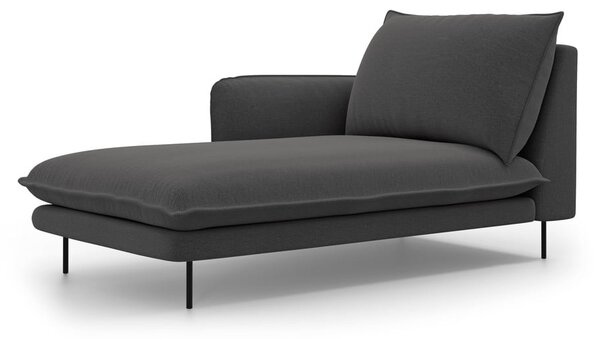 Tamno siva ležaljka Cosmopolitan Design Vienna, lijevi kut
