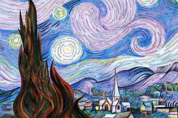 Slika reprodukcija Zvjezdana noć - Vincent van Gogh